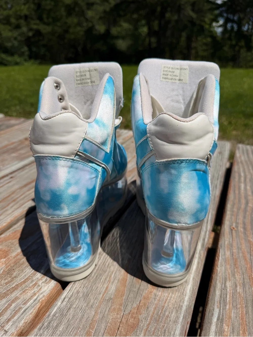 YRU Qloud Sky High Clear Fillable Platform Sneakers